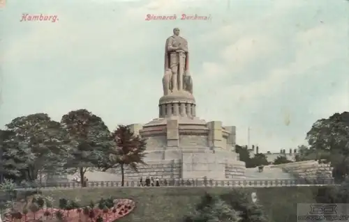 AK Hamburg. Bismarck Denkmal. ca. 1910, Postkarte. Serien Nr, ca. 1910