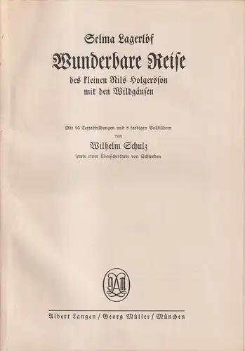 Buch: Wunderbare Reise des kleinen Nils Holgersson mit den Wildgänsen, Lagerlöf