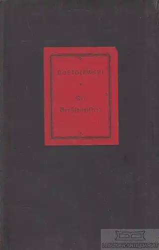 Buch: Der Großinquisitor, Dostojewski, F.M, Verlag Philipp Reclam jun
