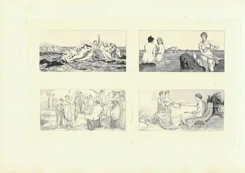 Radierung: Amor und Psyche. Blatt 19, Klinger, Max. Kunstgrafik, 1880