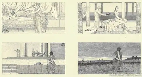 Radierung: Amor und Psyche. Blatt 17, Klinger, Max. Kunstgrafik, 1880