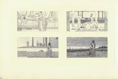 Radierung: Amor und Psyche. Blatt 17, Klinger, Max. Kunstgrafik, 1880