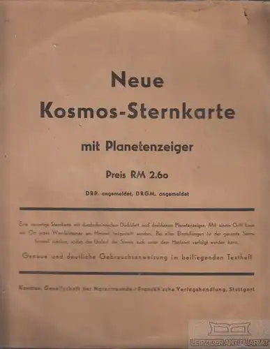 Buch: Kosmos-Sternkarte mit durchscheinendem Deckblatt und... Widmann, Walter