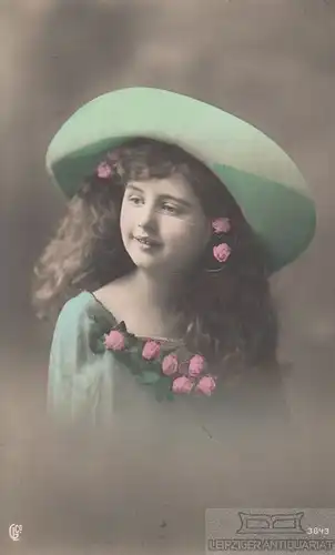 AK Hübsches junges Mädchen, Postkarte. Fotokarte, 1913, gebraucht, gut