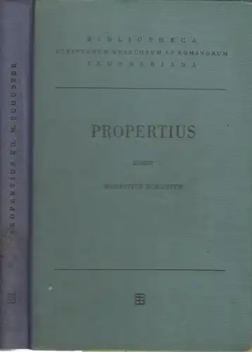 Buch: Sex. Propertii. Elegiarum Libri IV, Properz. 1954, B. G. Teubner