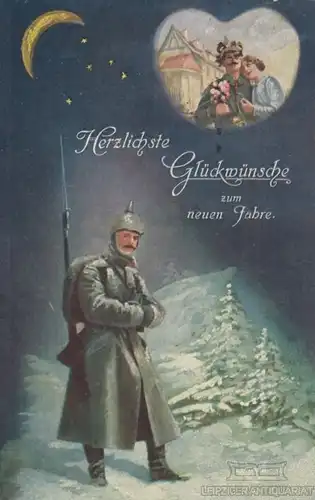 AK Herzlichste Glückwünsche zum neuen Jahre, Postkarte. Neujahrskarte, 1916