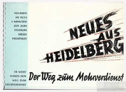 Buch: Neues aus Heidelberg, Druck: Buchdr. Julius Hornung, Stuttgart-Zuffenh