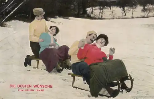 AK Die besten Wünsche zum neuen Jahre, Postkarte. Neujahrskarte, 1911