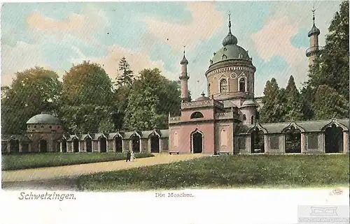 AK Schwetzingen. Die Moschee. ca. 1913, Postkarte. Ca. 1913, Verlag Otto Schwarz