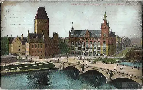 AK Berlin. Märkisches Provinzial Museum. Märkischer Platz. ca. 1909, Postkarte