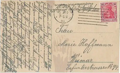 AK Berlin. Siegessäule u. Reichstagsgebäude. ca. 1919, Postkarte. Ca. 1919