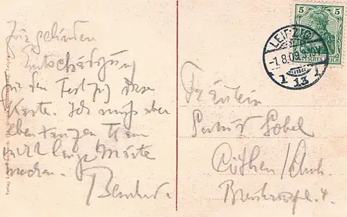 AK Leipziger Freie Studentschaft. 1409-1909, Postkarte. 1909, gebraucht, gut