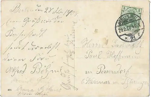 AK Berlin. Burgstrasse mit Dom und Königl. Schloss. ca. 1908, Postkarte