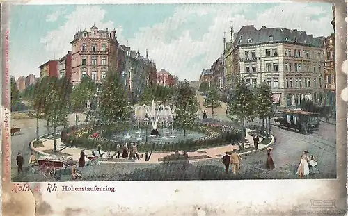 AK Köln o. Rh. Hohenstaufenring. ca. 1913, Postkarte. Serien Nr, ca. 1913