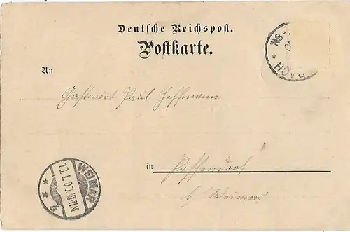 AK Grüsse aus Niederzimern. ca. 1900, Postkarte. Ca. 1900, gebraucht, gut