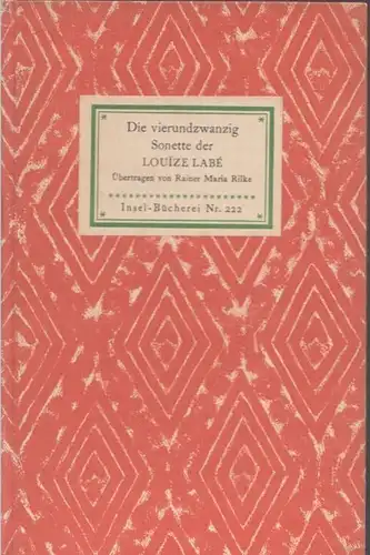 Insel-Bücherei 222, Die vierundzwanzig Sonette der Louize Labe, Labe, Louize