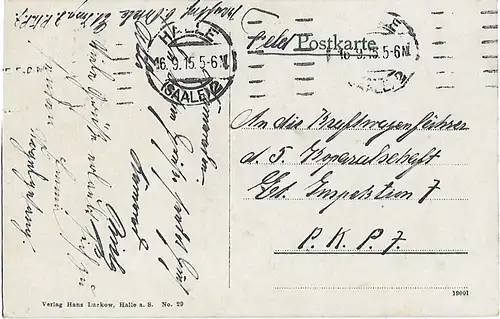 AK Halle a.S. Ein Blick von der Burgruine Giebichenstein. ca. 1915, Postkarte