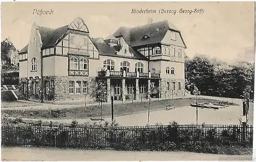 AK Pößneck. Kinderheim (Herzog Georg-Stift). ca. 1913, Postkarte. Ca. 1913