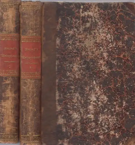 Buch: Allgemeine Weltgeschichte, Rotteck, Karl von, 2 Bände, 1846, Westermann