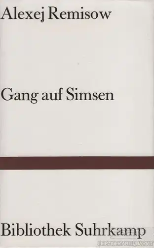 Buch: Gang auf Simsen, Remisow, Alexej. Bibliothek Suhrkamp, 1991, Erzählung