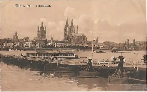 AK Köln a. Rh. Totalansicht ca. 1909, Postkarte. Serien Nr, ca. 1909