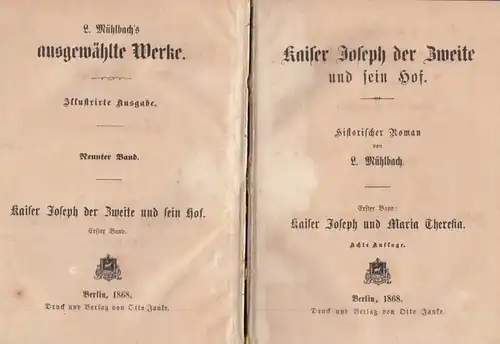 Buch: Kaiser Joseph der Zweite und sein Hof, Mühlbach, L. 1868, gebraucht 275806