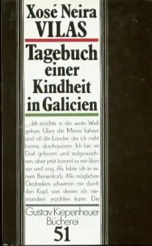 Buch: Tagebuch einer Kindheit in Galicien, Neira Vilas, Xose. 1984