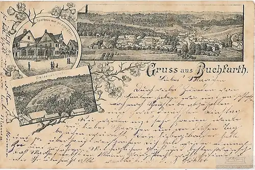 AK Gruss aus Buchfarth. ca. 1913, Postkarte. Ca. 1913, gebraucht, gut