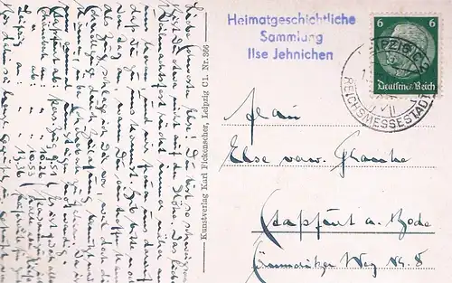 AK Leipzig. Völkerschlachtdenkmal, Postkarte, Kunstverlag Karl Fickenscher