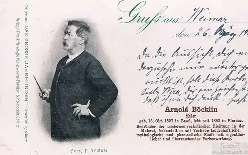 AK Arnold Böcklin. ca. 1900, Postkarte. Serie F. No. 226, 1900, gebraucht, gut