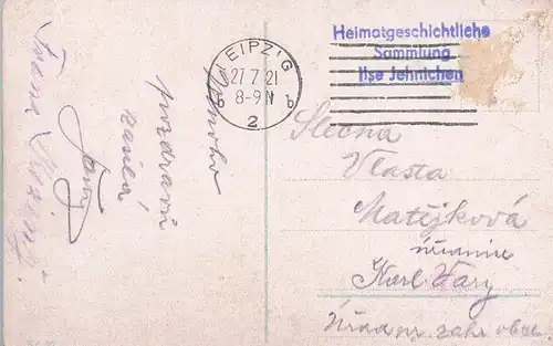 AK Leipzig. Universität. ca, Postkarte. 1921, gebraucht, gut