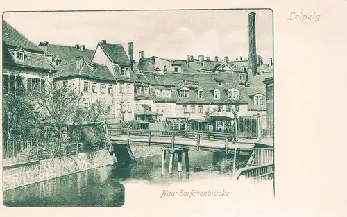 AK Leipzig. Naundörfchenbrücke, Postkarte. Nr. 7976, Verlag Dr. Trenkler Co