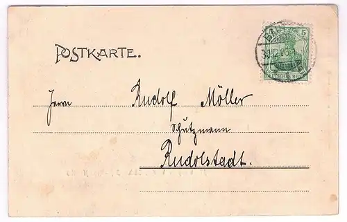 AK Militärkapelle 4. Kgl. Sächs. Inf.-Reg. Nr. 103. Postkarte, 1903, Robert Süss
