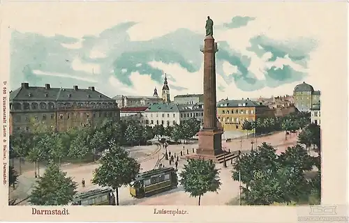 AK Darmstadt. Luisenplatz. ca. 1913, Postkarte. Ca. 1913, Verlag Lautz & Balzar