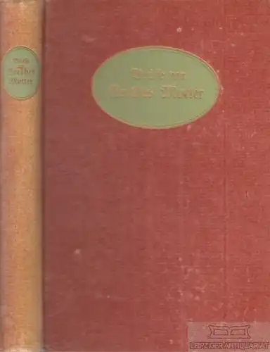 Buch: Briefe von Goethes Mutter, Köster, Albert. 1908, Insel-Verlag