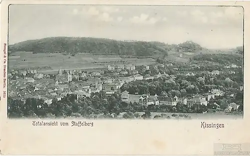 AK Kissingen. Totalansicht vom Staffelberg. ca. 1912, Postkarte. Serien Nr