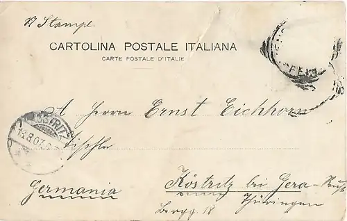 AK Venezia dal Campanile di S. Marco e chiesa del Redentore. ca. 1907, Postkarte
