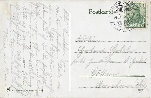 AK Hexentanzplatz. Eingang ins Bodetal. Rosstrappe. ca. 1913, Postkarte