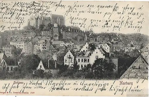 AK Schloss Marburg. ca. 1904, Postkarte. Serien Nr, ca. 1904, gebraucht, gut