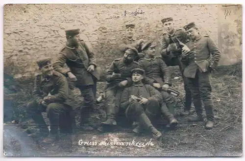 AK Gruss aus Frankreich. Postkarte, ca. 1915, gebraucht, gut, Feldpost