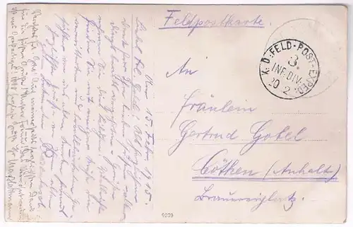 AK Gruss aus Frankreich. Postkarte, ca. 1915, gebraucht, gut, Feldpost