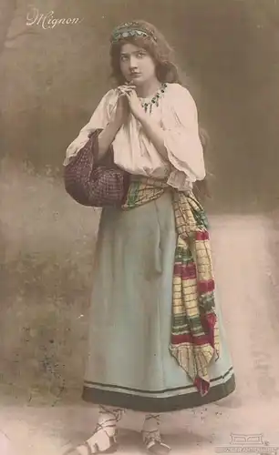 AK Mignon. Junge Dame, Postkarte. Nr. 4146-2, ca. 1906, gebraucht, gut