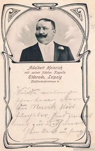 AK Adalbert Heinrich. ca. 1907, Postkarte. 1907, gebraucht, gut