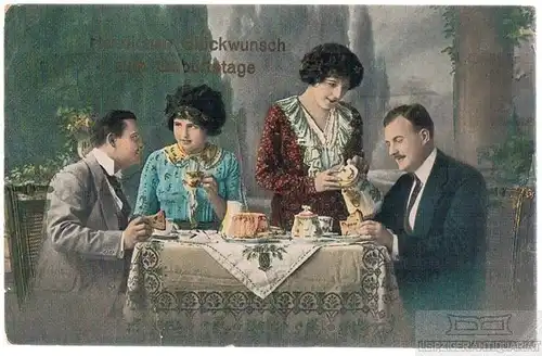 AK Herzlichen Glückwunsch zum Geburtstage, Postkarte. Geburstagskarte, ca. 1914