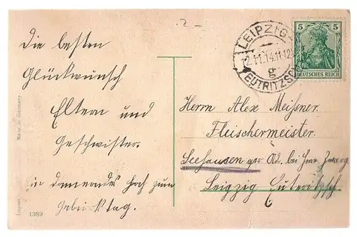 AK Herzlichen Glückwunsch zum Geburtstage, Postkarte. Geburstagskarte, ca. 1914