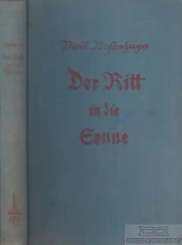 Buch: Der Ritt in die Sonne, Rosenhayn, Paul. 1926, Drei Masken Verlag