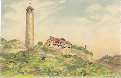 AK Jena. Fuchsturm. Gastwirtschaft Carl Roltsch. ca. 1913, Postkarte. Ca. 1913