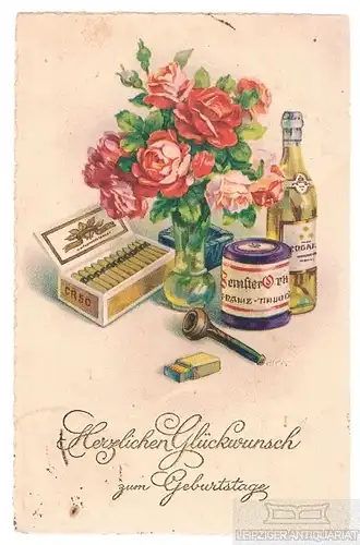 AK Herzlichen Glückwunsch zum Geburtstage, Postkarte. Geburstagskarte, 1928