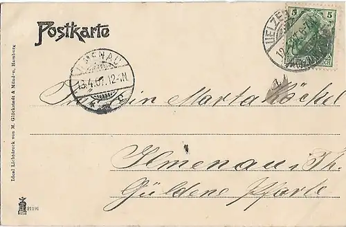 AK Uelzen. Schützenplatz. ca. 1907, Postkarte. Serien Nr, ca. 1907