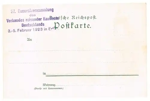 AK Thüringer Trachten. Berka-Kranichfeld, Postkarte. 1923, gebraucht, gut